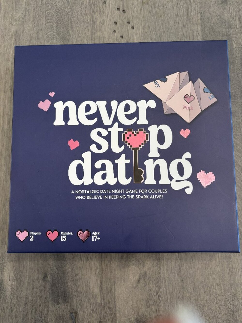 Never Stop Dating date night activity game-NEW